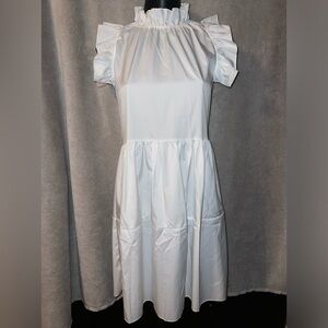 White silk dress very petite size medium SOLD
